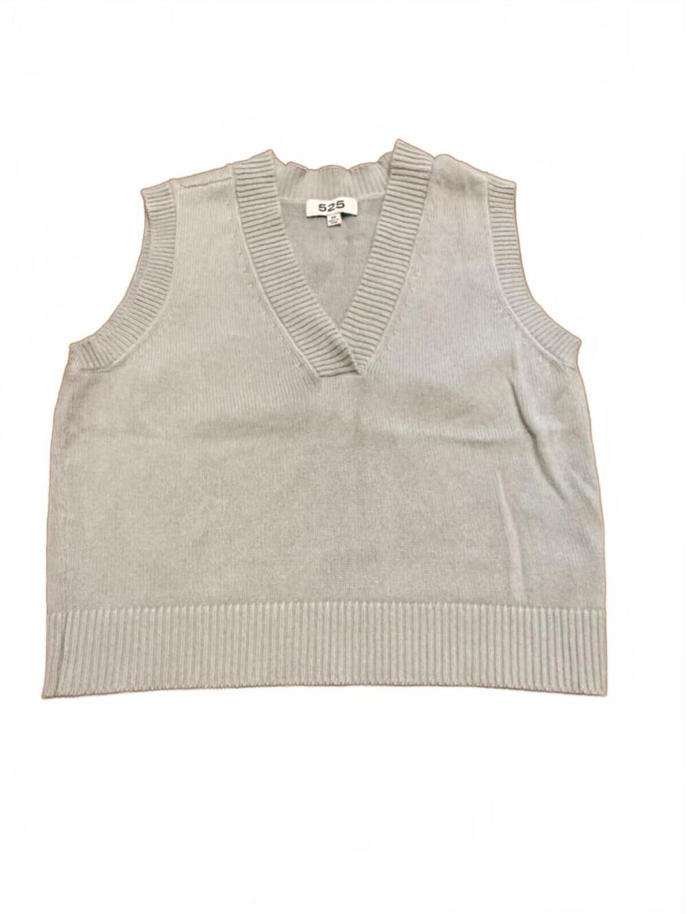525 Sleeveless V-Neck Knit Sweater Vest in Light Blue